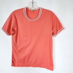 Vintage Andrew St John Ringer T Shirt Coral Small